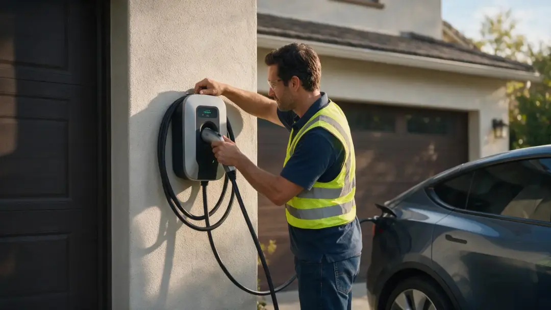 EV Charger being Installed